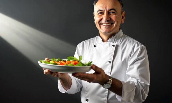 Chef Presenting His Masterpieces: A Culinary Showcase of Delicious Dishes