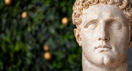 Fototapeta premium ancient stone sculpture in a garden