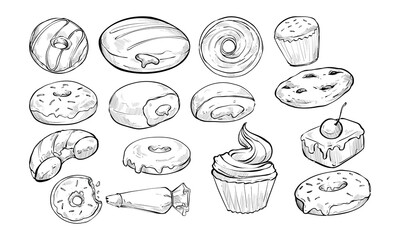 Handdrawn Donut Collection