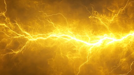 A symbolic lightning bolt hovering in yellow, symbolizing energy, power, or inspiration, 4k resolution, no background, no shadow