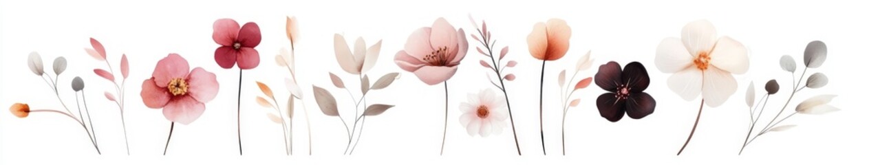 Naklejka premium Delicate Floral Arrangement with Soft Colors