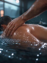 Fototapeta premium Experience Relaxation as a Skilled Therapist Massages Your Back