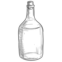 bottle handdrawn illustration