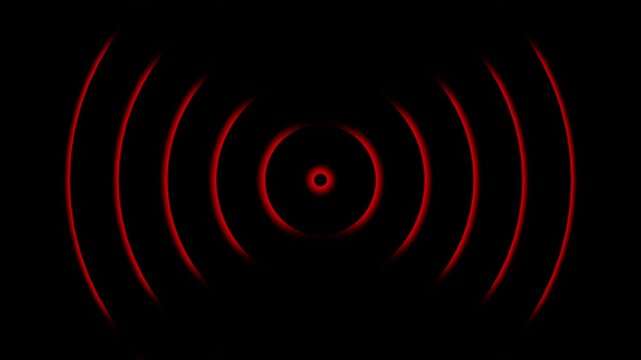 Radio wave screen background animation, Technology Radio wave station signal animation, adio wave looping screen background animation.Radar waves concept 4k video