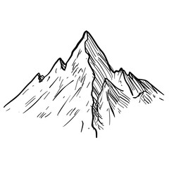 mountains handdrawn illustration