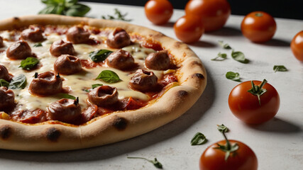 pizza isolated on white