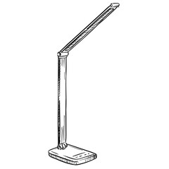 desk lamp handdrawn illustration