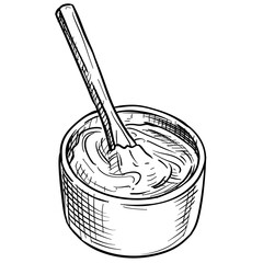 Handdrawn Spa Cream Illustration