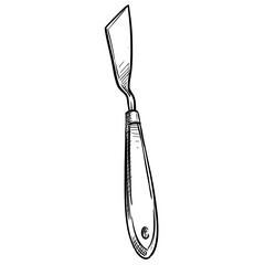 Artist Palette Knife Handdrawn