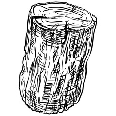 Handdrawn Wood Slice Illustration