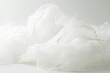 Obraz premium Bio-based fibers on white background , Natural fiber , Generative AI