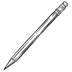 Handdrawn Stationery Pencil Illustration