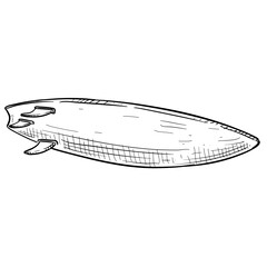 Handdrawn Surfboard Illustration