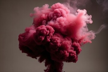Burgundy Smoke Explosion on Muted Background