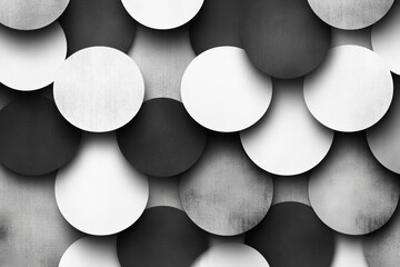 black and white abstract circles: a minimalist geometric art exploration