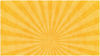 水彩風水玉入り集中線・黄