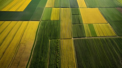 Rich Tapestry of Agricultural Fields Seen from the Sky, Showcasing the Diverse Colors and Textures of Rural Farmland_086