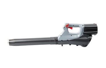 Electric leaf blower in a shed