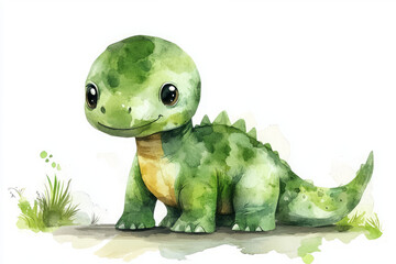 whimsical watercolor dinosaurs: a cute and colorful collection of prehistoric creatures