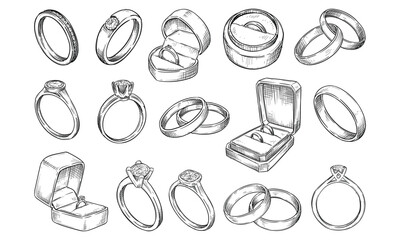 Handdrawn Wedding Ring Collection