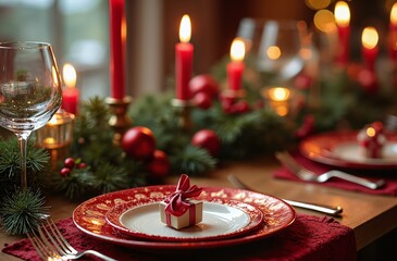 christmas table setting