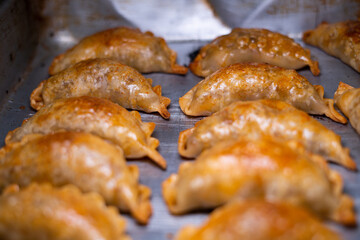 Argentine empanadas dumplings just baked