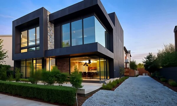Clean Minimalist Design of Urban House