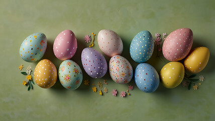 easter eggs in a basket