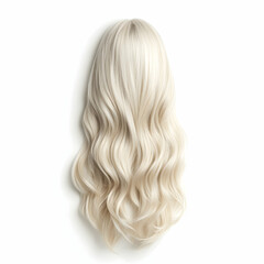 Fototapeta premium Blonde Wavy Hair Extensions, long, soft, silky, salon, beauty