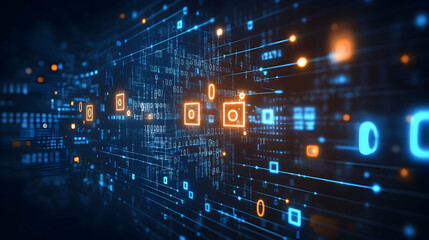 Digital Data Network, Internet, Technology, Communication, Code, Binary