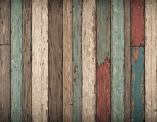 Abstract fabric planks, distressed look, rustic feel, muted tones.