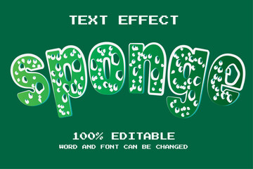 text effext sponge,editable text template