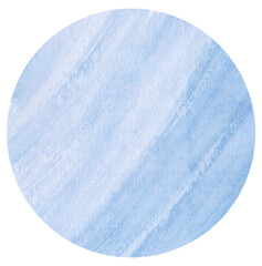 Blue Watercolor hand painted circles texture. Watercolour circle elements for design.