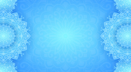 Blue mandala background  transparent ornament