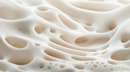 Fototapeta premium Abstract texture of creamy foam with bubbles and patterns