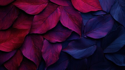 Vibrant purple and red leaves texture background