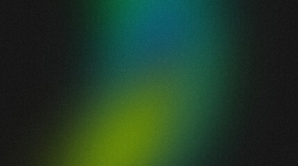 Abstract dark colors glowing grainy gradient backdrop. Soft blue green color noisy gradient, vibrant color flow,wave shaped, bright, shine, noise texture, banner, poster