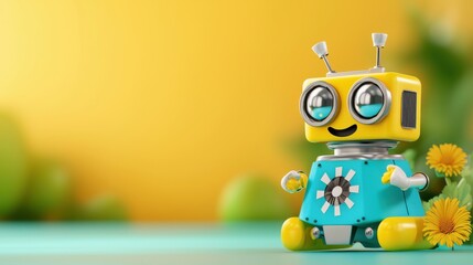 The innovative design of a nuclear assistance robot icon featuring mechanical elements