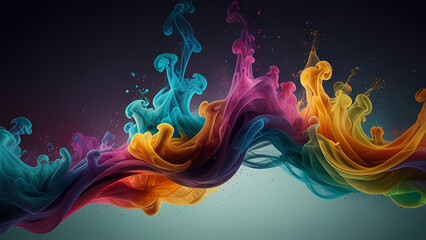 Abstract background with Flowing Colorful Smoke theme