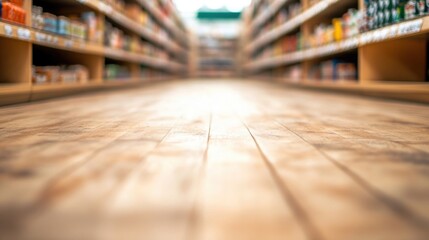 Supermarket aisle shows empty shelves, highlighting shortages amidst high consumer demand and supply chain disruptions affecting inventory levels