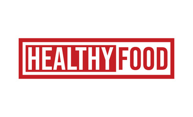 Healthy food Red rubber stamp on white background. Healthy food stamp sign. Healthy food stamp.
