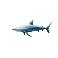 Obraz premium A shark is swimming in the ocean. transparent background