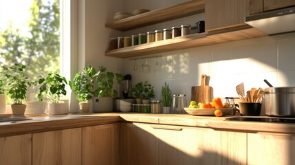 Fototapeta premium Modern Kitchen Interior