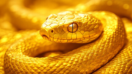 Fototapeta premium Golden Snake Illustration