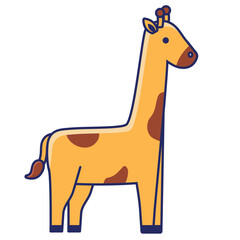 giraffe animal cartoon icon
