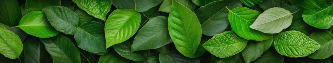 Lush Green Leaves Background for Nature Themes