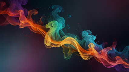 Abstract background with Flowing Colorful Smoke theme