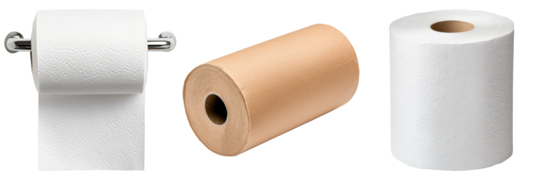 Different Types of Paper Rolls Toilet Paper Kitchen Towels and More