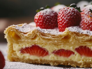 Cakes, cheesecakes, and sweet desserts with beautifully decorated fruits.