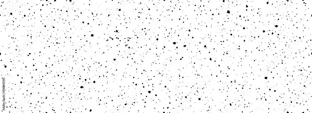 Poster black and white dirty dust dot seamless pattern. grunge dripped splashed sprinkles, particles wallpa